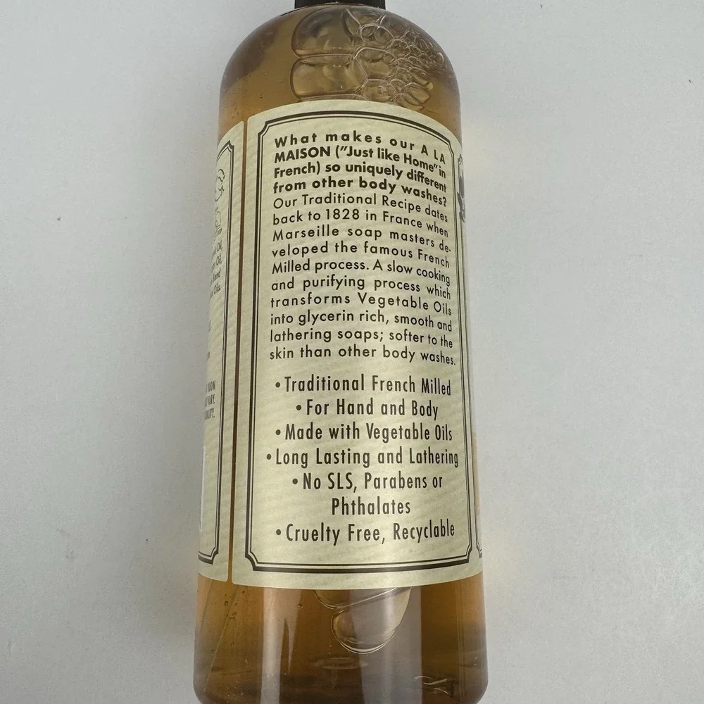 A La Maison Honeysuckle Body Wash Argan Olive Oils 25.36oz France